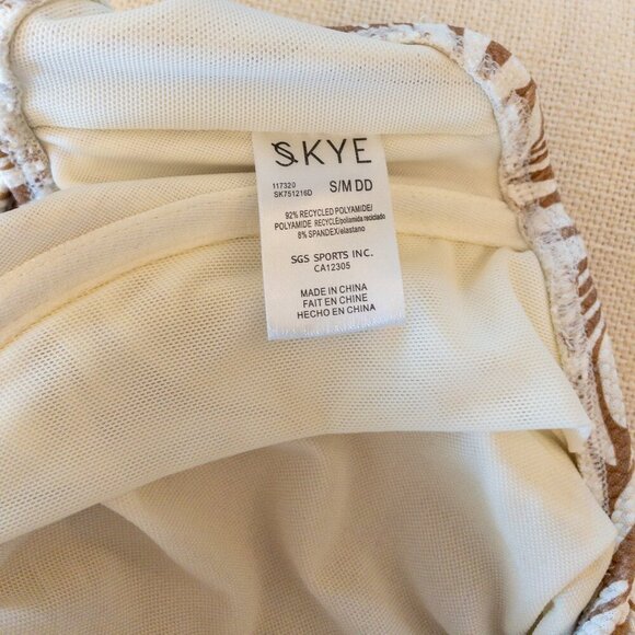 Skye Palm Leaf Print Swim Top S/M DD Bra Sized Underwire Adjustable Straps - Picture 3 of 3